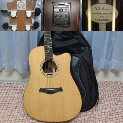ขายกีตาร์โปรงไฟฟ้า ยี่ห้อ Dolce TS-1E ไม้ด้านหลัง ด้านข้างเป็นไม้ Rosewood สภาพดีมากๆ เกือบ 100% สินค้าไม่มีตำหนิเลย รูปที่ 3