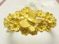 แหวนทอง Prima gold 99.99 ลายดอกไม้ผีเสื้อ นน. 4.67 g