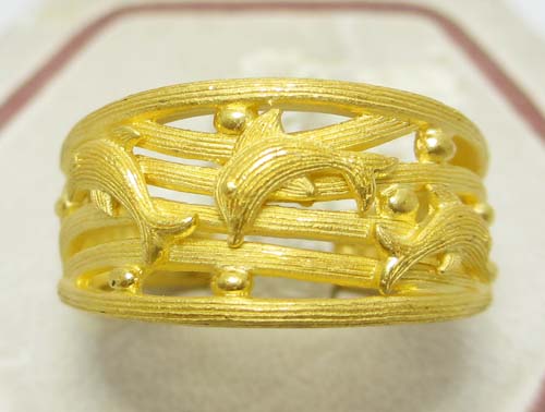 แหวนทอง Prima gold 99.99 ลาย ปลาโลมา นน. 9.22 g รูปที่ 1