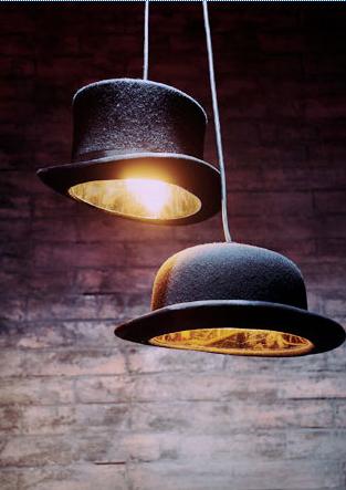 โคมไฟหมวก โคมไฟแฟชั่น สไตล์เก๋ ใช้ตกแต่งร้านค้า ตกแต่งสถานที่ โคมไฟติดเพดาน โคมไฟแขวน โคมไฟอลูมิเนียม รูปที่ 1