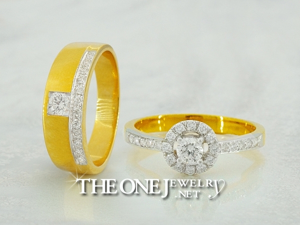 แหวนแห่งความผูกพัน แหวนหมั้น แหวนแต่งงาน  แบบคู่ สวยโดนใจคู่บ่าวสาว รูปที่ 1