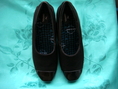 รองเท้าสตรีหนังแท้ผสมผ้าสแปนเด็กสีดำ ยี่ห้อ aetrex รุ่น EW50W สินค้าใหม่ USA