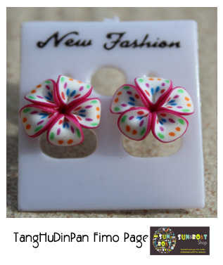 ต่างหูดินปั้น Fimo Handmade รูปที่ 1