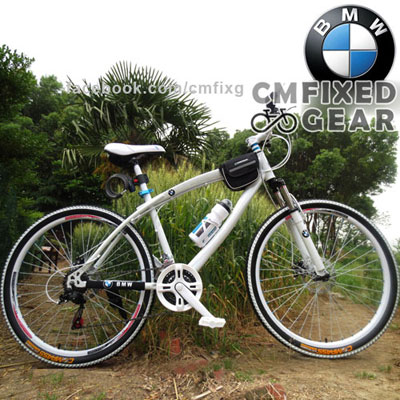 ขายจักรยาน BMW เฟรมเหล็ก เฟรมโค้ง สวยมาก สีขาว ถูกมาก รูปที่ 1