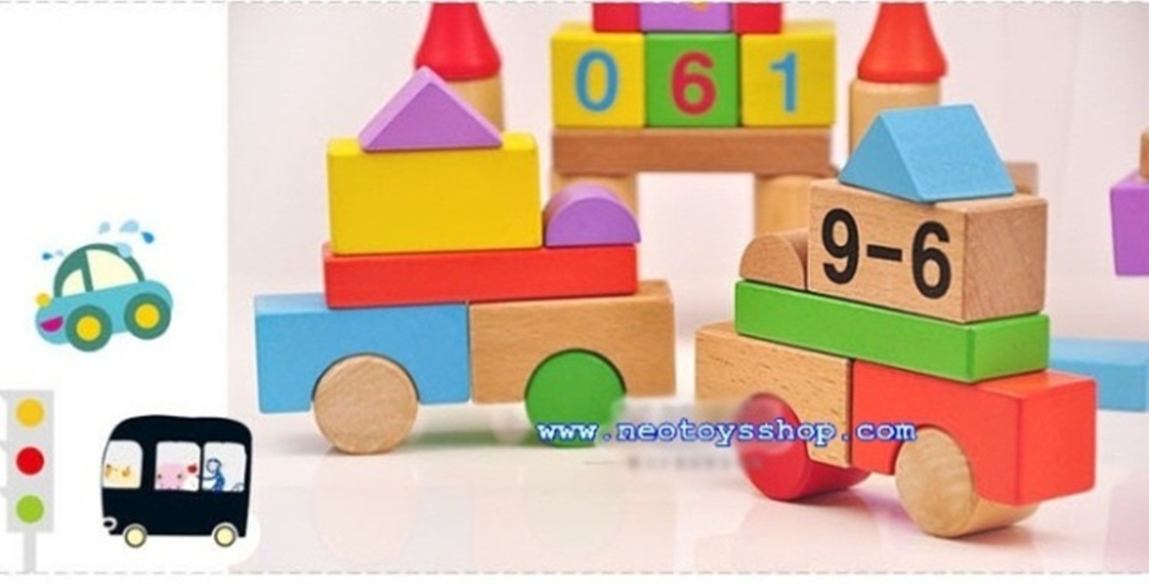 ของเล่นไม้ ของเล่นบล็อกไม้ เลโก้ไม้ ตัวต่อไม้ กระดานไม้ บอร์ดไม้ บล็อกหยอดไม้ รูปที่ 1