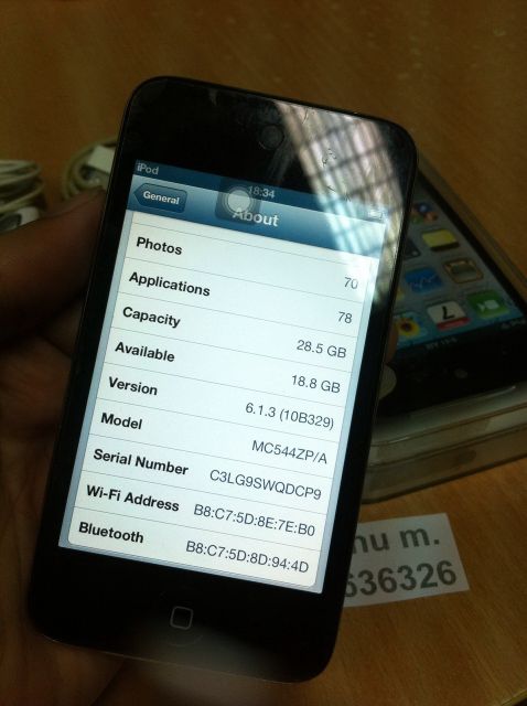 ขาย ipod touch gen4 32G 3,500บาท เครื่องศูนย์ รูปที่ 4