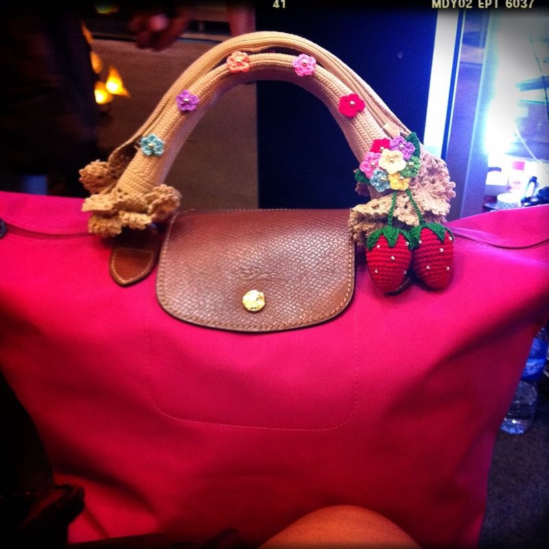 หูหุ้มกระเป๋า ประดับสตรอเบอรืร lv speedy,alma,keepall,sirius  รูปที่ 4