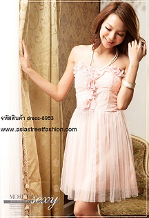 เดรสสั้น แขนกุด เดรสใส่ทำงาน ผ้าชีฟอง คอตตอน สีดำ สายร้อยไขว้หน้าและหลัง ใส่ออกงานได้ เซ็กซี่ น่ารักมาก (พรีออเดอร์) รูปที่ 6