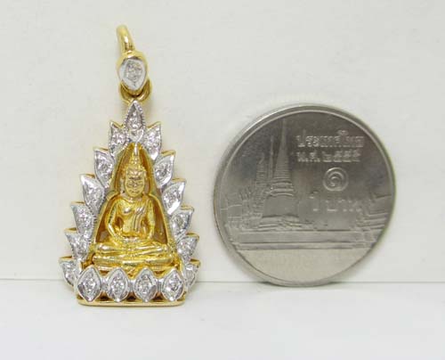 พระ หลวงพ่อโสธร องค์ทองคำ เลี่ยมทองฝังเพชร นน.5.28 g รูปที่ 5