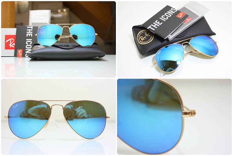 ขาย Rayban แท้ 100% Aviator RB3025 ปรอท ฟ้า เขียว รูปที่ 1