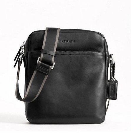  กระเป๋าผู้ชาย COACH รุ่น HERITAGE WEB LEATHER FLIGHT BAG  F70813 รูปที่ 3