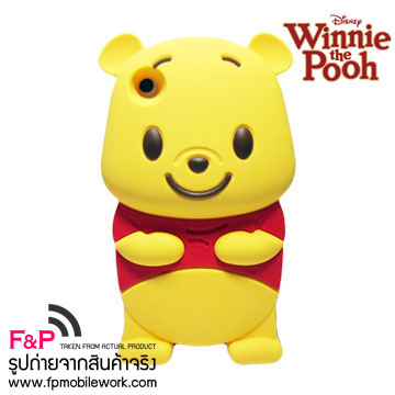 ขายถูก เคสซิลิโคน pooh หมีพูห์ 3มิติ ของ iPhone3 3s รูปที่ 1