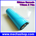ริบบอนบาร์โค๊ด (Barcode Ribbon)WAX Ribbon 110MM X 74M หมึกสำหรับเครื่องพิมพ์บาร์โค้ด