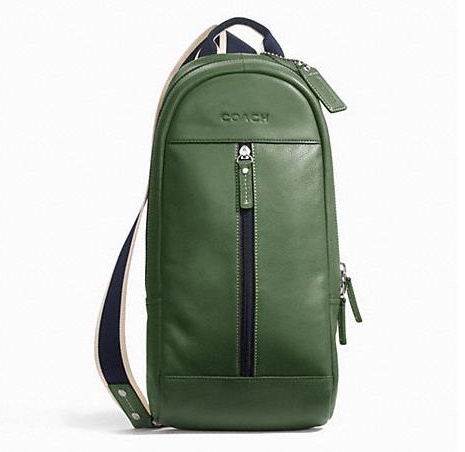 กระเป๋าผู้ชาย COACH  HERITAGE WEB LEATHER SLING F70811 รูปที่ 4