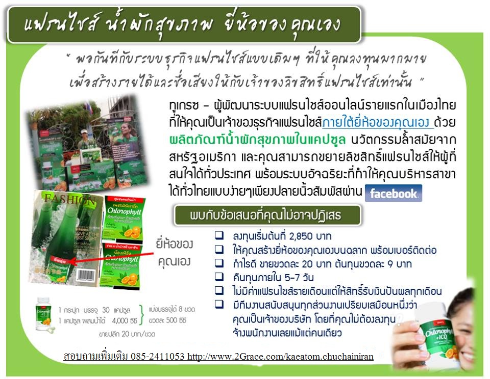 ดังฉุดไม่อยู่!!! เฟรนไชน์ล้ำสมัยของคนเงินน้อย รูปที่ 2