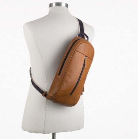 กระเป๋าผู้ชาย COACH  HERITAGE WEB LEATHER SLING F70811 รูปที่ 5