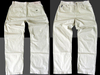 รูปย่อ Armani Jeans ผ้ายีนส์บางสีครีมอ่อน Made in Italy Size34" รูปที่2