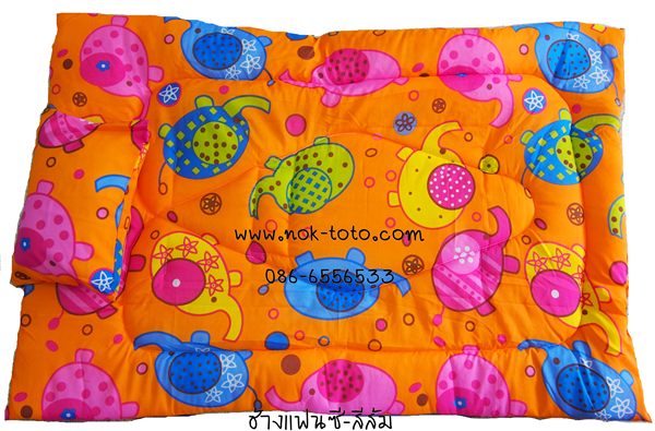 ที่นอนเด็กอนุบาลผ้า Polyester100% ลายน่ารัก(ใย200g)Size 30x42'' ---บาง  รูปที่ 6