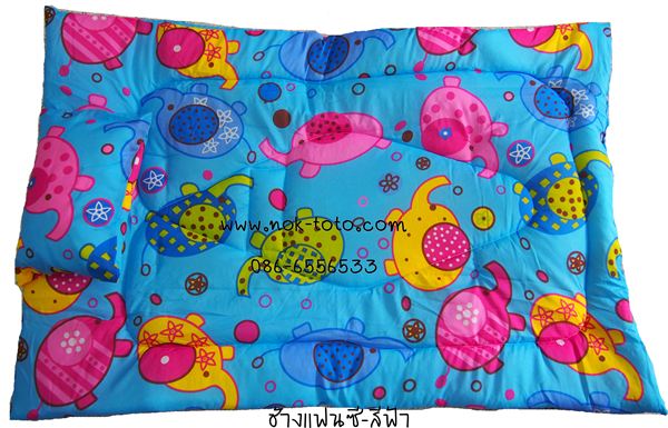 ที่นอนเด็กอนุบาลผ้า Polyester100% ลายน่ารัก(ใย200g)Size 30x42'' ---บาง  รูปที่ 5