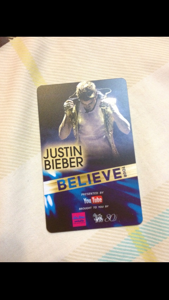 ขายบัตร Justin Bieber Bilieve Tour บัตรราคา 2500 ขาย 2300 สนใจโทร 0837326063 รูปที่ 1