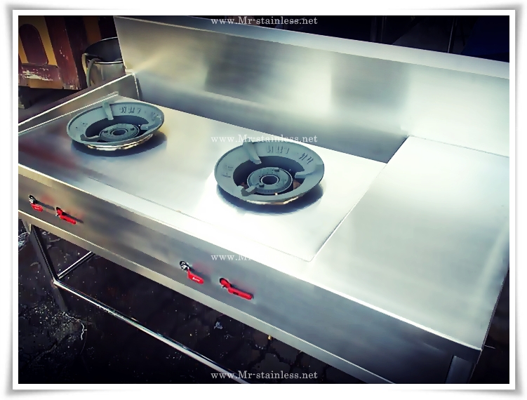 Mr.stainless , เครื่องครัวสแตนเลส , เตาผัดทอด , เตาครัวไทย , เตาร้านอาหาร , เตา 2 หัว , เตาไทย รูปที่ 4