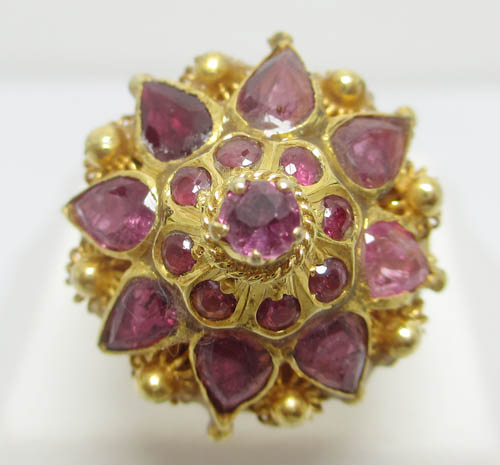 แหวน ทอง 99.99 ฝังทับทิม ทรงดอกบัว งานสวยมาก นน.9.83 g รูปที่ 6