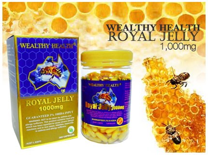 นมผึ้ง โดมทาน Wealthy Health Royal jelly เข้มข้น6% 365เม็ด จากออสเตรเลีย รูปที่ 1