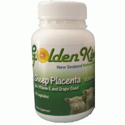 Golden Kiwi Placenta 20000 mg 60 Softgels รกแกะเม็ดเข้มข้นผสมเมล็ดองุ่นและวิตามินอี เพื่อผิวขาวใส ไร้ริ้วรอย รูปที่ 1