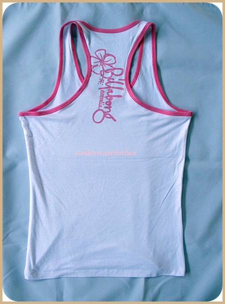 เสื้อกล้ามผู้หญิง BILLA BONGสีขาว ขอบชมพู รูปที่ 2