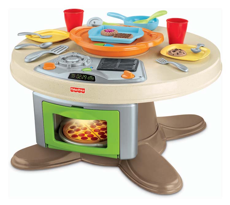 ขายโต๊ะครัวเสมือนจริง Fisher-Price Servin' Surprises Kitchen & Table เสริมสร้างจินตนาการให้เชฟตัวน้อย เล่นได้ทั้งชาย หญิง รูปที่ 1