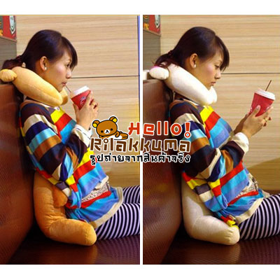 ขายถูกมาก หมอนทรงตัวU มาพร้อมกับเบาะรองหลัง รูปตุ๊กตาหมีน้อย รูปที่ 4
