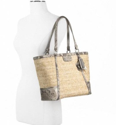 กระเป๋า COACH ALEXANDRA CHAIN STRAW TOTE F21959 รูปที่ 4