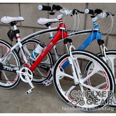 ขายราคาพิเศษ จักรยาน BMW ล้อแม็คซ์ สุดเท่ สีแดงและน้ำเงิน รูปที่ 1