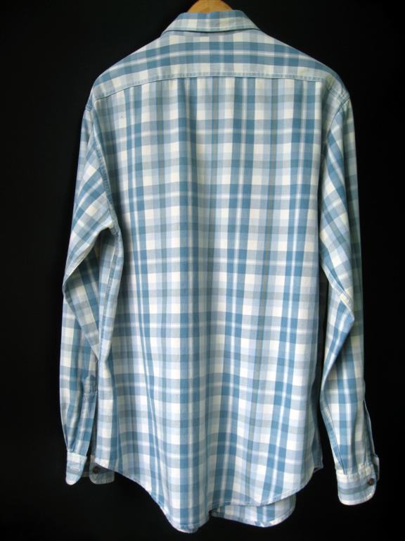 เสื้อเชิ๊ต Levi's ผ้ายีนส์ลายสก๊อตSize M Made in Malaysia รูปที่ 3