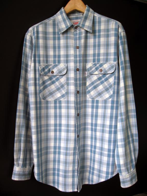 เสื้อเชิ๊ต Levi's ผ้ายีนส์ลายสก๊อตSize M Made in Malaysia รูปที่ 2
