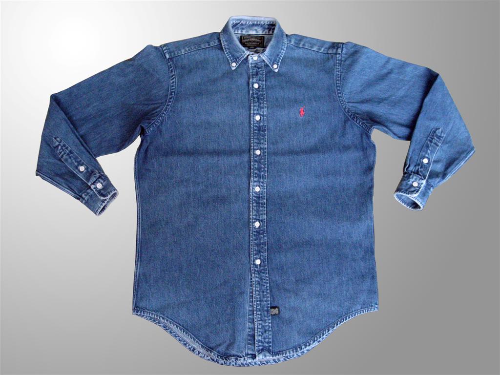 เสื้อเชิ้ตบูลยีนส์ Vintage POLO COUNTRY By RALPH LAUREN Made in USA รูปที่ 2