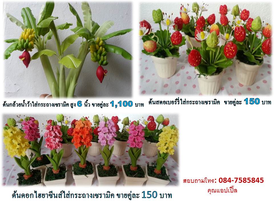 งานปั้นดินญี่ปุ่นต้นกล้วยน้ำว้า ตกแต่งร้านค้า บ้าน เพื่อความเป็นสิริมงคล ทำการค้าขายเจริญรุ่งเรืองให้เป็นเรื่อง กล้วยๆๆ ง่ายเหมือนปลอกกล้วยเข้าปาก ตามสุภาษิตไทย จร้า .........lol รูปที่ 1