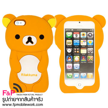 ขายถูกมาก เคสซิลิโคนหมีรีลัคคุมะ 3D for Apple iPhone 5 รูปที่ 1