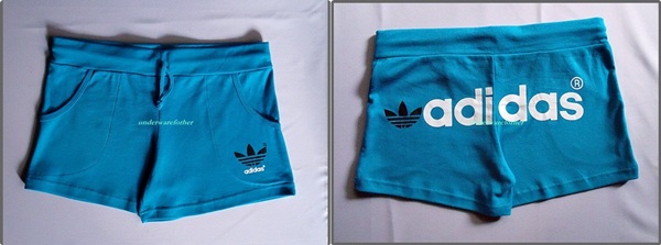 กางเกงขาสั้น ADIDAS สีฟ้า รูปที่ 1