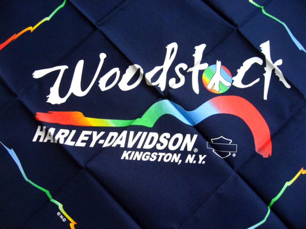 ผ้าเช็ดหน้า Harley Davidson/Wood Stock Cotton100% รูปที่ 3