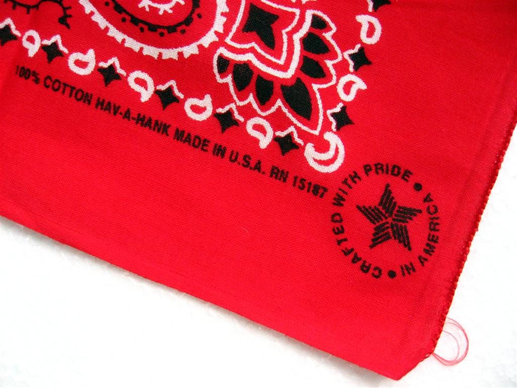 ผ้าเช็ดหน้าคาวบอย Bandana Crafted with pride Made in USA ของใหม่เก่าเก็บ รูปที่ 5