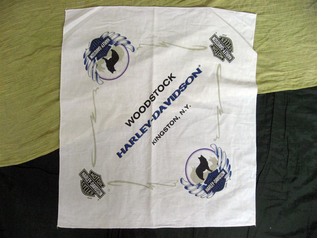 ผ้าเช็ดหน้า Harley Davidson/Wood Stock Cotton100% รูปที่ 5