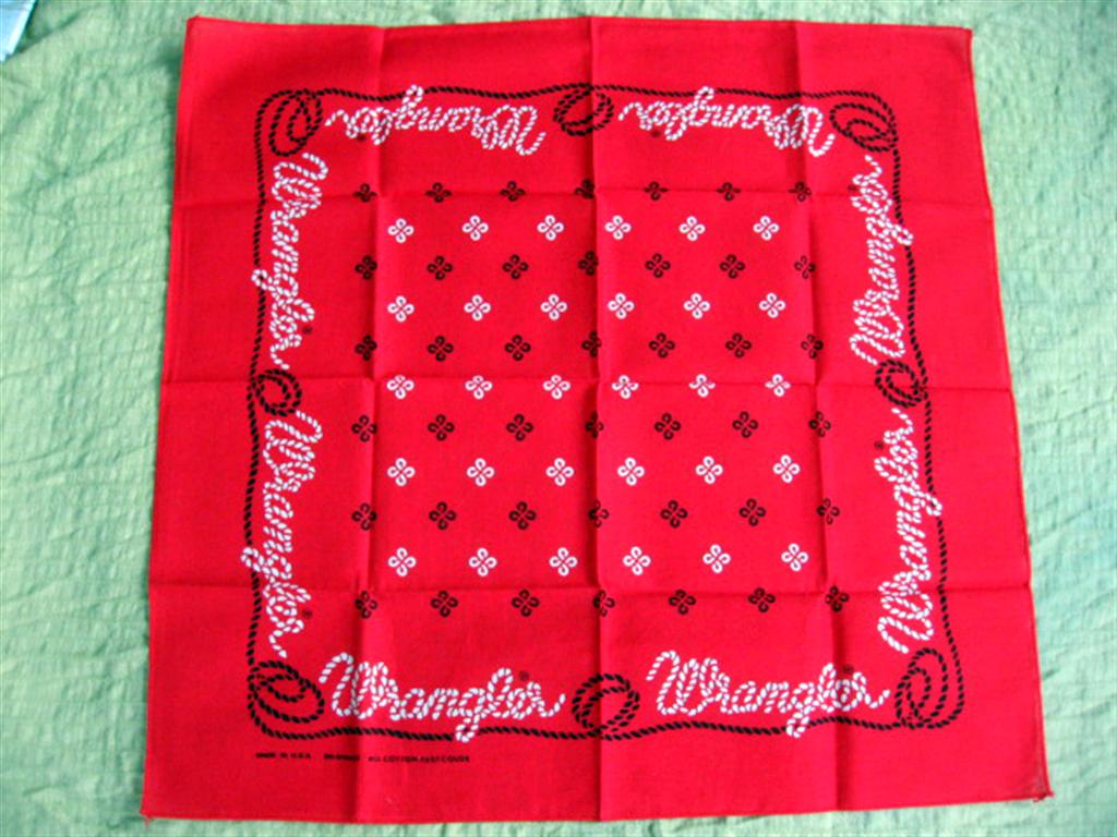 ผ้าเช็ดหน้าคาวบอย Wranglerแท้ ใช้ได้สองด้าน Made in Usa รูปที่ 2