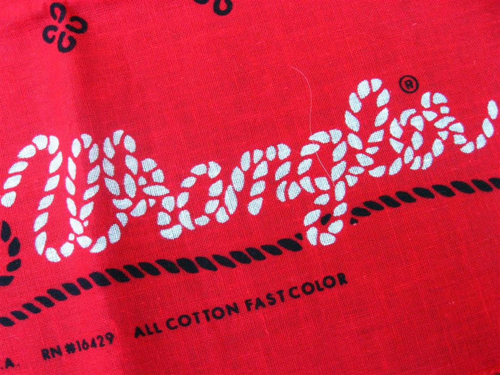 ผ้าเช็ดหน้าคาวบอย Wranglerแท้ ใช้ได้สองด้าน Made in Usa รูปที่ 1