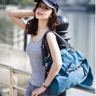 กระเป๋าสะพายแฟชั่นเกาหลีใบใหญ่แบบผ้านำเข้าพร้อมส่งBBB465 รูปที่ 1