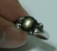 ** LADIES DIAMOND RING Collection Black & White Diamond Ring in 14K White Gold.**