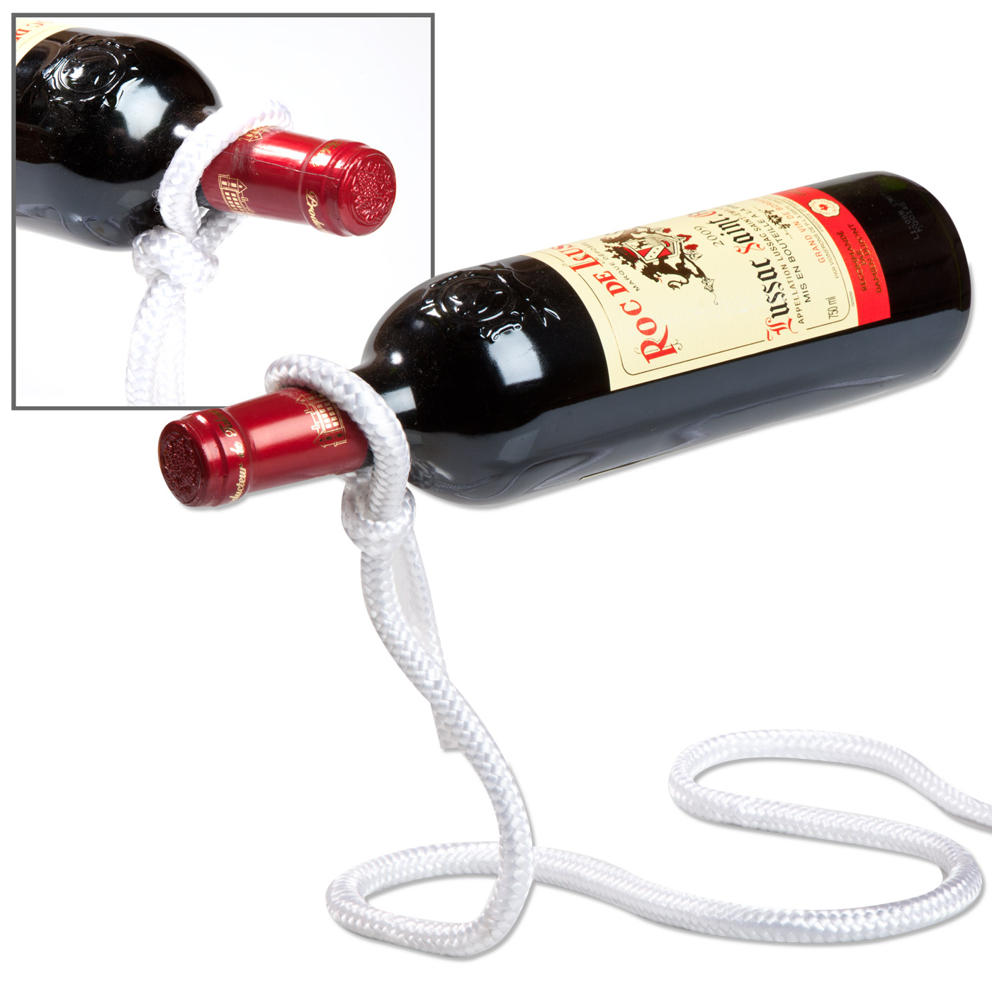ที่วางขวดไวน์ลอย เชือกเวทมนต์ Magic Wine Rope Bottle Holder รูปที่ 1
