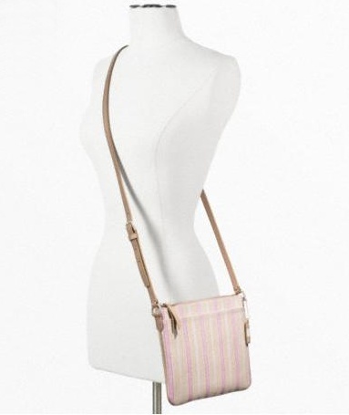 กระเป๋า COACH  Legacy Weekend Ticking Stripe Medium Swingpack F49249 รูปที่ 3