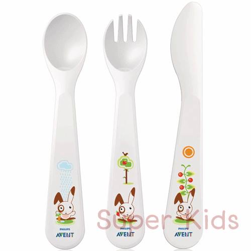 ชุดช้อน-ส้อม-มีด Avent Toddler Spoon, Fork, Knife 18+ Months รูปที่ 1