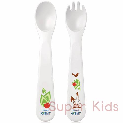 ชุดช้อนส้อม Avent Toddler Spoon & Forks- 12+ Months รูปที่ 1